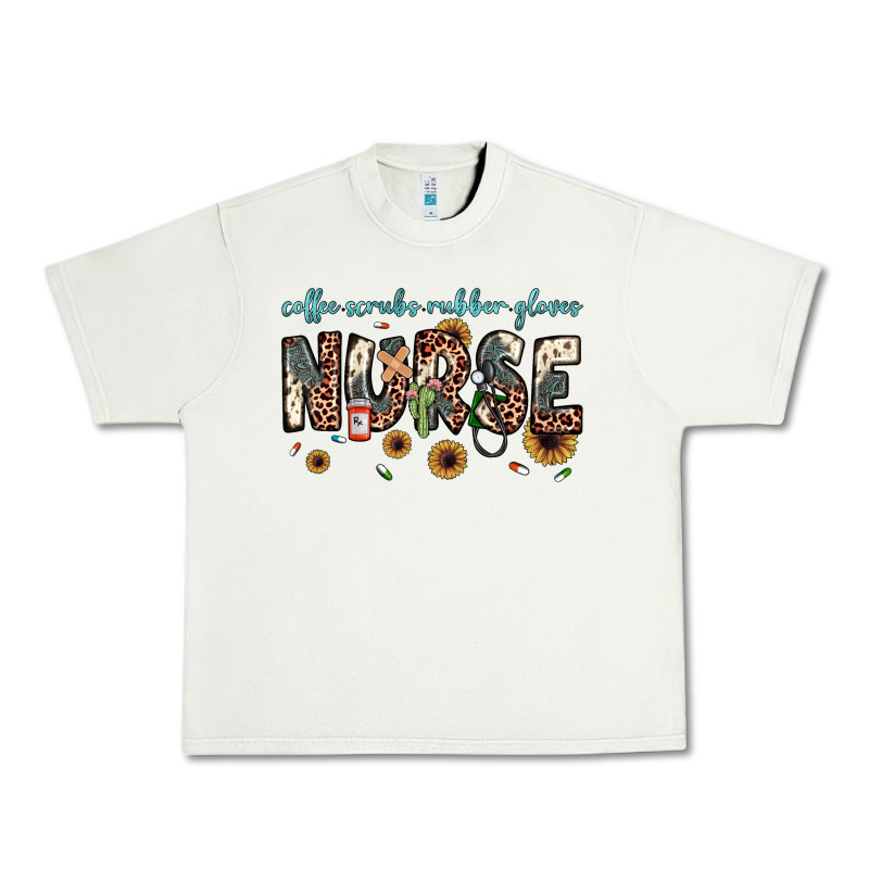 Nurse Coffee Scrubs Rubber Gloves Urban Heavy Tee by JahusDesignShop | Teevron
