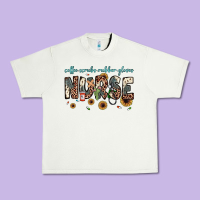 Nurse Coffee Scrubs Rubber Gloves Urban Heavy Tee Designed By Jahusdesignshop