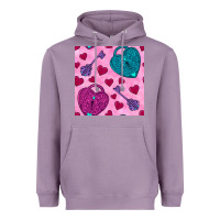 Lavender valentines day lock and key seamless pattern Heavyweight Hoodie - BundleAndBundleShop