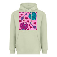 Matcha valentines day lock and key seamless pattern Heavyweight Hoodie - BundleAndBundleShop