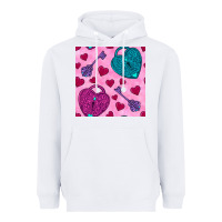 White valentines day lock and key seamless pattern Heavyweight Hoodie - BundleAndBundleShop