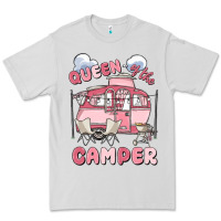 Dove Grey queen of the camper Premium Tee - MaliasSmallBusiness