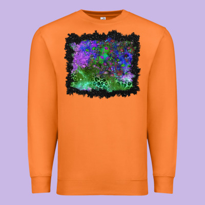 Halloween Skull And Leopard Background Premium Sweatshirt Designed By Bundleandbundleshop