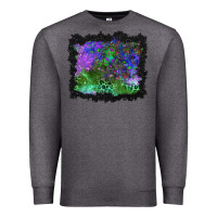 Charcoal Heather halloween skull and leopard background Premium Sweatshirt - BundleAndBundleShop