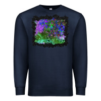 Navy halloween skull and leopard background Premium Sweatshirt - BundleAndBundleShop