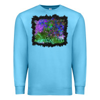Ocean Blue halloween skull and leopard background Premium Sweatshirt - BundleAndBundleShop