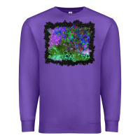 Purple halloween skull and leopard background Premium Sweatshirt - BundleAndBundleShop