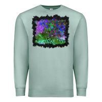 Seafoam halloween skull and leopard background Premium Sweatshirt - BundleAndBundleShop