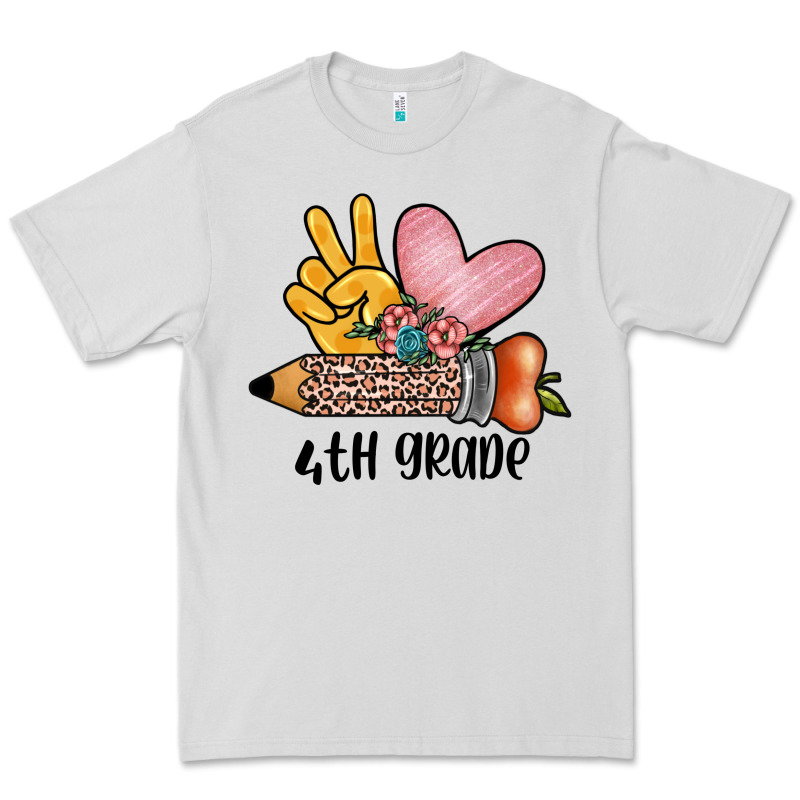 Peace Love 4th Grade Premium Tee by JahusDesignShop | Teevron
