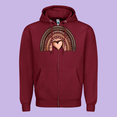 Melanin Rainbow Zipper Hoodie Designed By Oliviacreatesart