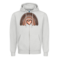 Dove Grey melanin rainbow Zipper Hoodie - OliviaCreatesArt