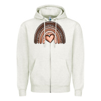 Oatmeal Heather melanin rainbow Zipper Hoodie - OliviaCreatesArt