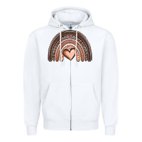 White melanin rainbow Zipper Hoodie - OliviaCreatesArt
