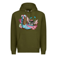 Army Green Easter cowboy boots hat Premium Hoodie - OliviaCreatesArt