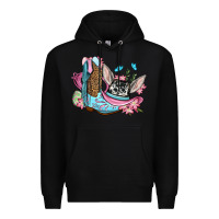 Black Easter cowboy boots hat Premium Hoodie - OliviaCreatesArt