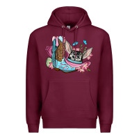 Burgundy Easter cowboy boots hat Premium Hoodie - OliviaCreatesArt