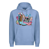 Colony Blue Easter cowboy boots hat Premium Hoodie - OliviaCreatesArt