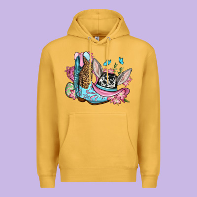 Easter Cowboy Boots Hat Premium Hoodie Designed By Oliviacreatesart