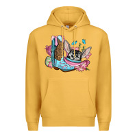 Mustard Easter cowboy boots hat Premium Hoodie - OliviaCreatesArt