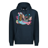 Navy Easter cowboy boots hat Premium Hoodie - OliviaCreatesArt