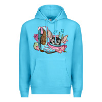 Ocean Blue Easter cowboy boots hat Premium Hoodie - OliviaCreatesArt