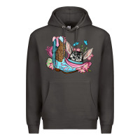 Smoke Easter cowboy boots hat Premium Hoodie - OliviaCreatesArt