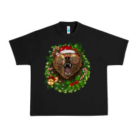 Black christmas bear  wreath Urban Heavy Tee - BarkalooDesign