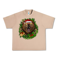 Burro christmas bear  wreath Urban Heavy Tee - BarkalooDesign