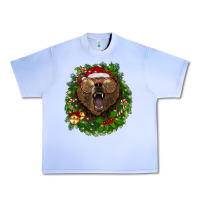 Grape Ice christmas bear  wreath Urban Heavy Tee - BarkalooDesign