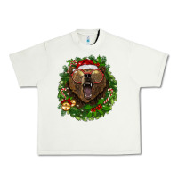 Pistachio christmas bear  wreath Urban Heavy Tee - BarkalooDesign