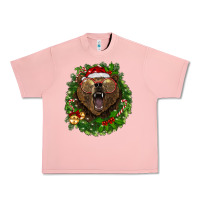Salmon christmas bear  wreath Urban Heavy Tee - BarkalooDesign