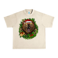 Sandshell christmas bear  wreath Urban Heavy Tee - BarkalooDesign