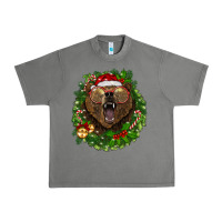 Tornado christmas bear  wreath Urban Heavy Tee - BarkalooDesign