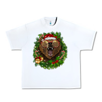 White christmas bear  wreath Urban Heavy Tee - BarkalooDesign
