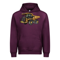 Mauve Wine Mining Truck Urban Hoodie - LillyAllenDesigns