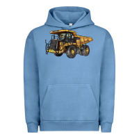 Pigment Pebble Blue Mining Truck Urban Hoodie - LillyAllenDesigns