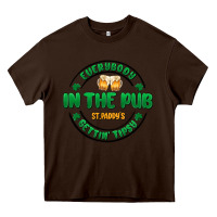 Chocolate Brown everybody in the pub getting tipsy Heavy Core Tee - MaliasSmallBusiness