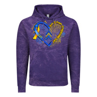 Cloud Purple world down syndrome day heart Vintage Hoodie - Artiststas