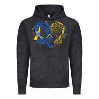 Vintage Black world down syndrome day heart Vintage Hoodie - Artiststas