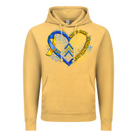World Down Syndrome Day Heart Vintage Hoodie | Teevron