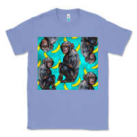 Colony Blue Chimpanzee And Banana Classic Tee - LillyAllenDesigns