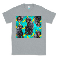 Heather Grey Chimpanzee And Banana Classic Tee - LillyAllenDesigns