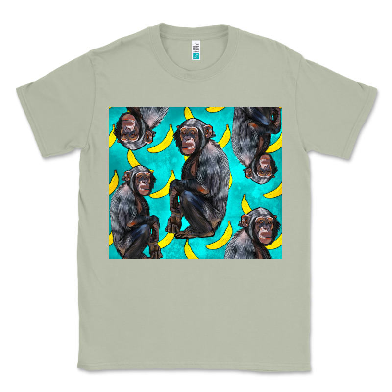 Chimpanzee And Banana Classic Tee by LillyAllenDesigns | Teevron