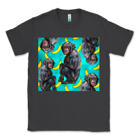 Smoke Chimpanzee And Banana Classic Tee - LillyAllenDesigns