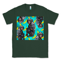Sports Green Chimpanzee And Banana Classic Tee - LillyAllenDesigns