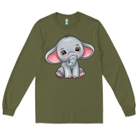 Army Green elephant Long Sleeve Tee - texasbilliewilder