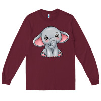 Burgundy elephant Long Sleeve Tee - texasbilliewilder