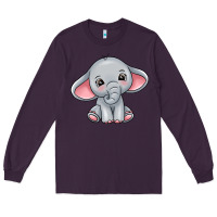 Plum elephant Long Sleeve Tee - texasbilliewilder