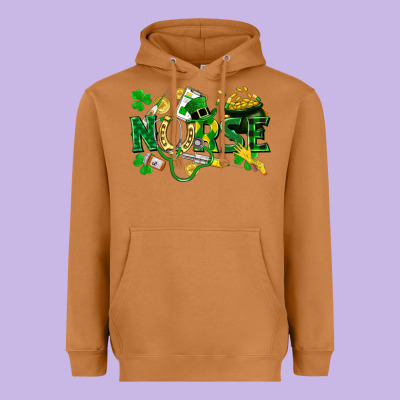 Nurse St Patrick Heavyweight Hoodie Designed By Fadigitalartstudio
