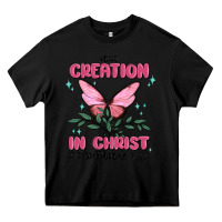 Black new creation in christ 2 corinthians5.17 Heavy Core Tee - MaliasSmallBusiness